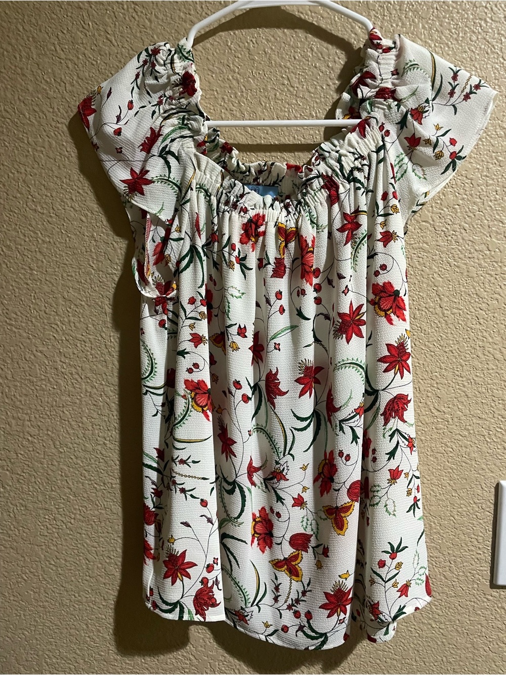 Women's off-the-shoulder floral print blouse CeCe S Western Vibes